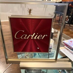 Cartier Red and Gold Display Frame Authentic
